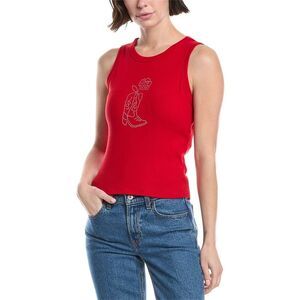 Girl Dangerous Womens  Boot & Rose Rib Tank, Red
